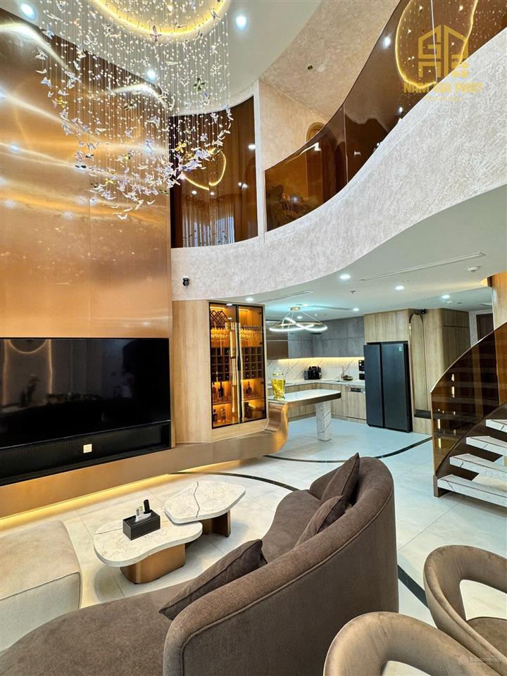 Căn hộ crest thủ thiêm trần cao 6m, 150m2 tầng 2x full nt cao cấp cực đẹp