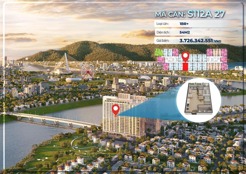 Hàng hiếm! spana tower 1br + view sông đẹp, giá chỉ hơn 3 tỷ  đầu tư & ở đều tốt. hỗ trợ vay 70%
