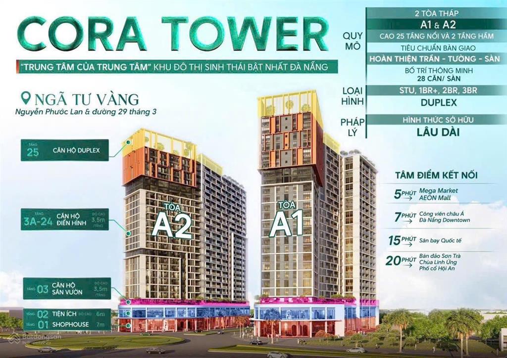 Quỹ căn đẹp cora tower 1pn+ không còn nhiều  view sông thoáng mát  giá 3 tỷ !!!