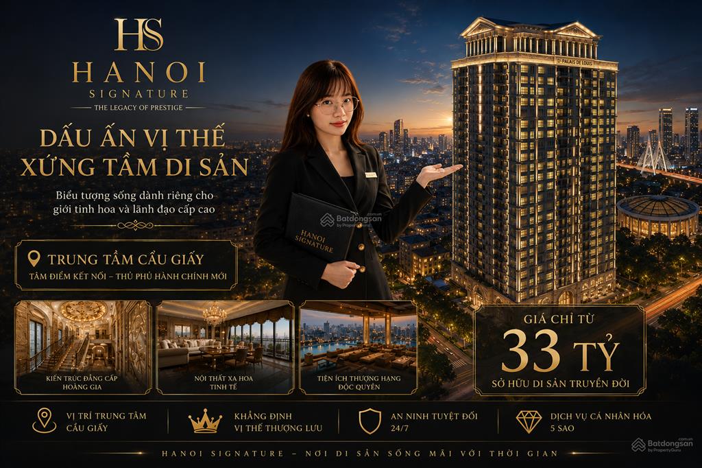 Căn hộ ngoại giao 3pn 200m² hanoi signature dành riêng giới tinh hoa giữa trung tâm cầu giấy