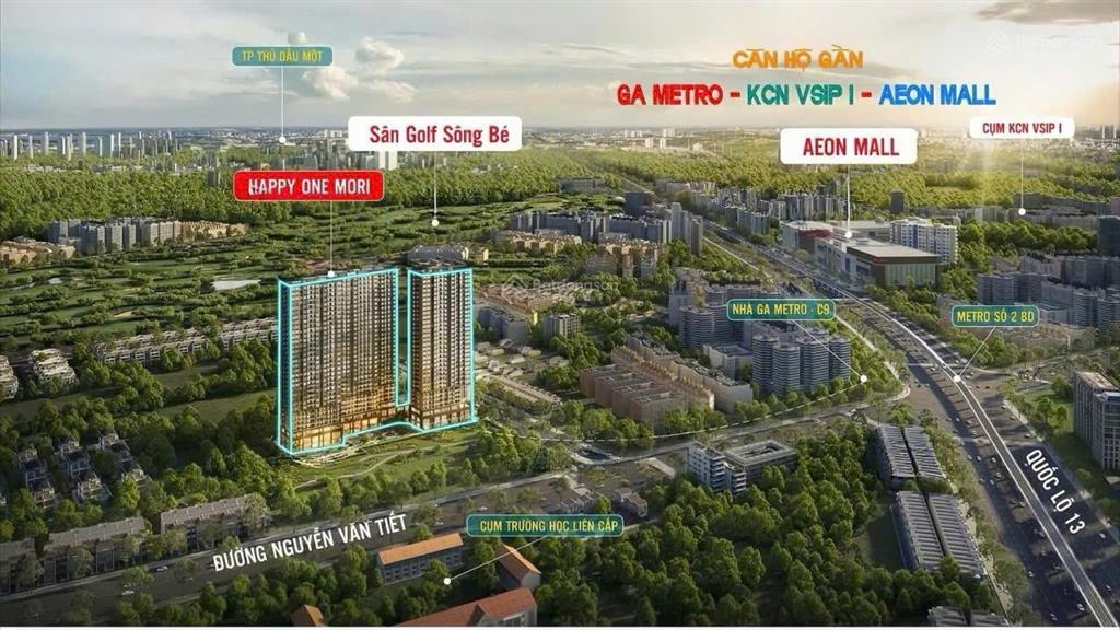 Căn hộ happy one mori quốc lộ 13  thanh toán 5% ký hđmb  chiết khấu lên đến 19,5% + 2 chỉ vàng