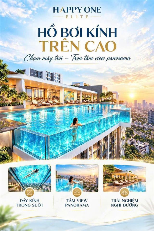 Bán căn hộ happy one elite  căn hộ cao cấp, giá chỉ từ 59,8tr/m2 tại thủ đức  booking 50 triệu