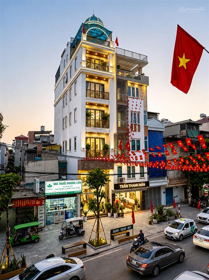 Chính chủ bán nhà phố tân mai hoàng mai 82m2 7 tầng 27 tỷ 4 ôtô tải tránh 2 mặt thoáng nở hậu kd