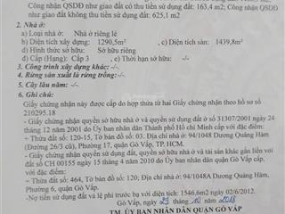 5523m2 mt dương quảng hàm dt 50x100m giá 379 tỷ, hđt 2 tỷ/tháng, xây cao tầng