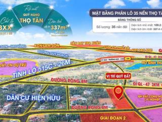 Bán 35 lô tai thọ tân giá chỉ từ 325tr / lô đa dạng diện tích