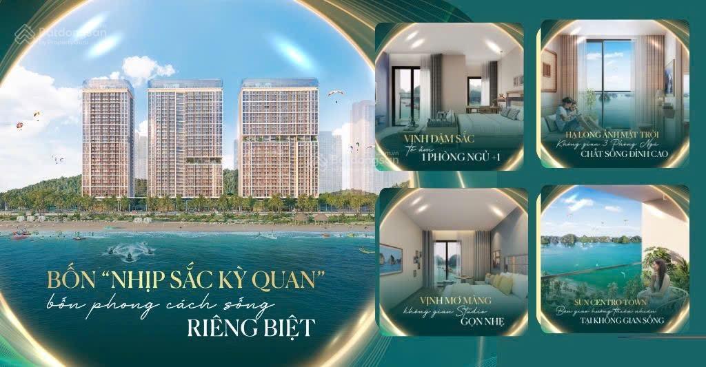Em có vip căn hộ mặt biển sun centro town hạ long, đối diện tháp domino 100 tầng, giá rẻ