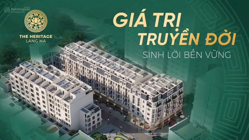 1 suất ngoại giao sở hữu liền kề the heritage 29 láng hạ. tài sản truyền đời. giá lại tốt ạ