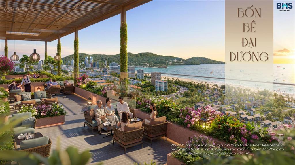 Căn hộ biển mỹ khê 1pn + 1 dự kiến chỉ 4,2 tỷ dự án the poet residence, cách biển 200m