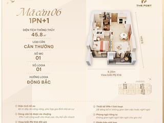 Căn hộ biển mỹ khê 1pn + 1 chỉ 4,2 tỷ dự án the poet residence, cách biển 200m