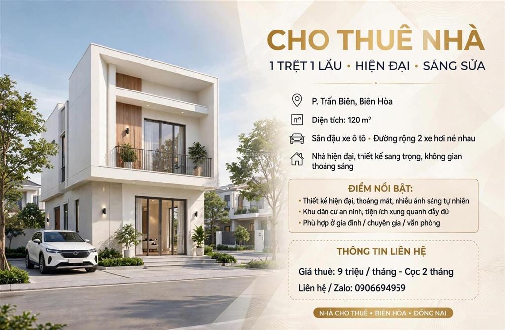 Cho thuê nhà phường quang vinh