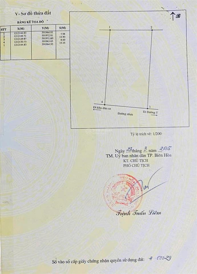 Chỉ 6,3 tỷ sở hữu lô biệt thự ngang 8 mét ngay vincom trung tâm biên hòa. dt 116m2, 0906 694 ***