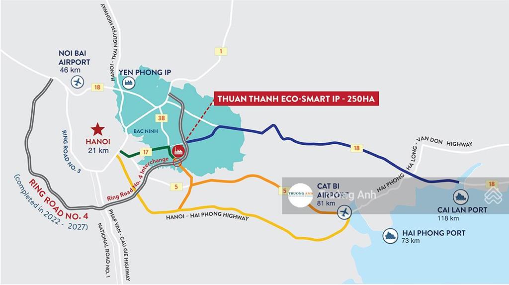 Mở bán kcn thuận thành eco smart ip  bắc ninh. cđt viglacera. dt 1ha. 3,5 triệu/m2