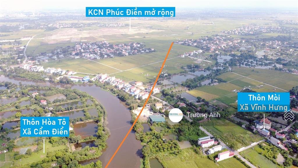 Mở bán kcn phúc điền mở rộng  xã vĩnh hưng  bình giang  hải dương. diện tích 8000m2. 2,7tr/m2
