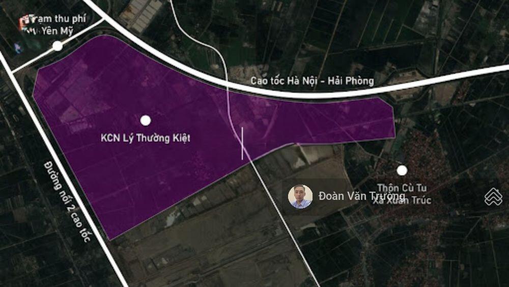 Bán đất sản xuất trong kcn lý thường kiệt  xã yên mỹ  hưng yên. vị trí cạnh nút giao yên mỹ