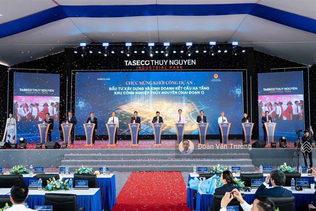Bán đất xd nhà máy tại kcn taseco thuỷ nguyện , cạnh visip hải phòng. cđt taseco land. dt từ 1ha