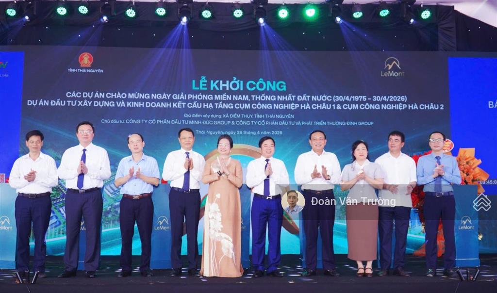 Chủ đầu tư mở bán đất ccn hà châu 1  2 xã điềm thuỷ, tỉnh thái nguyên. dt 1ha. giá 2.75tr/m2