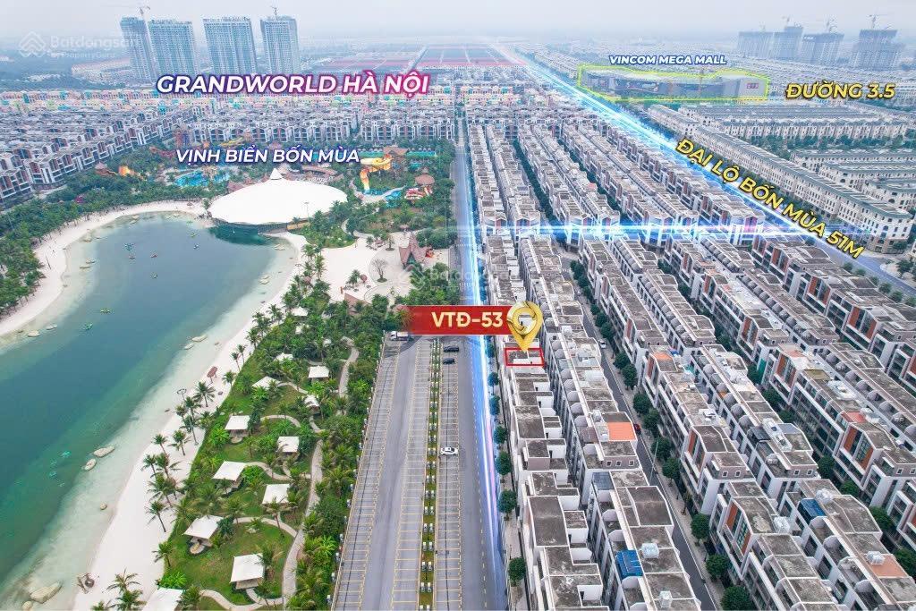 Rẻ hơn gần 3 tỷ so với trong tết, liền kề 75m2 vịnh thiên đường đối diện cổng công viên nước.