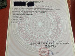 Bán lỗ 481.9m2 tại thôn lòng hồ, tay chạm hồ đồng mô, xã đoài phương, giá bán nhanh 24,5tr vnd/m2