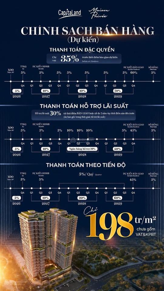 Chính thức nhận booking  căn hộ hạng sang dự án maison prive'e by captialand  ciputra tây hồ