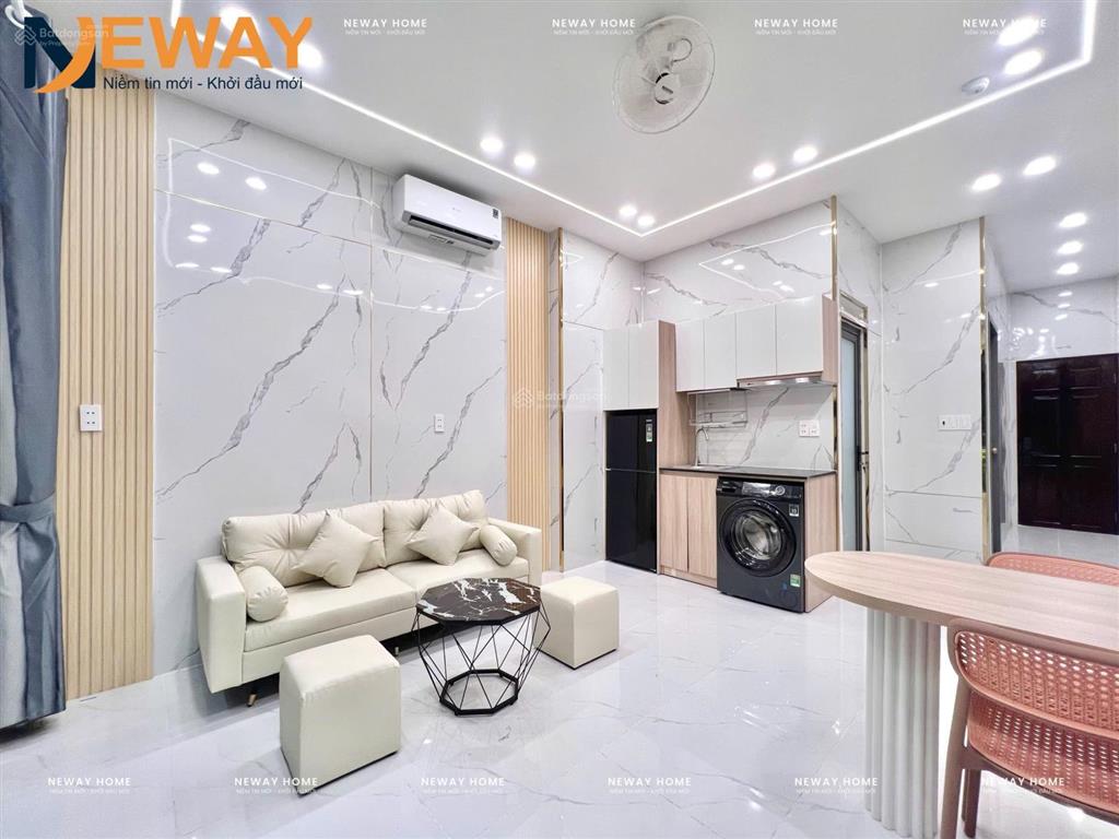 Khai trương căn hộ mini 1 phòng ngủ 1 phòng khách full nội thất máy giặt riêng ngay quang trung