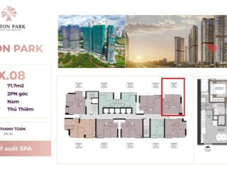 Bán nhanh căn hộ eaton park giá tốt 2pn góc view thủ thiêm 71m2 11.2 tỷ suất spa