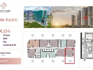 Bán nhanh căn hộ eaton park giá tốt 2pn view landmark 81 71m² 10.3 tỷ