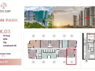 Bán nhanh căn hộ eaton park giá tốt 2pn góc view landmark 81 71m2 10.3 tỷ