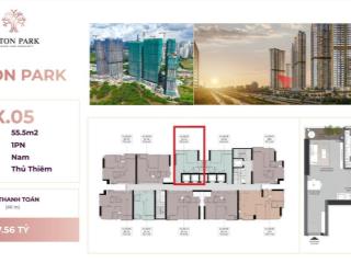 Bán nhanh căn hộ eaton park giá tốt 1pn view thủ thiêm 55m² 7,56 tỷ