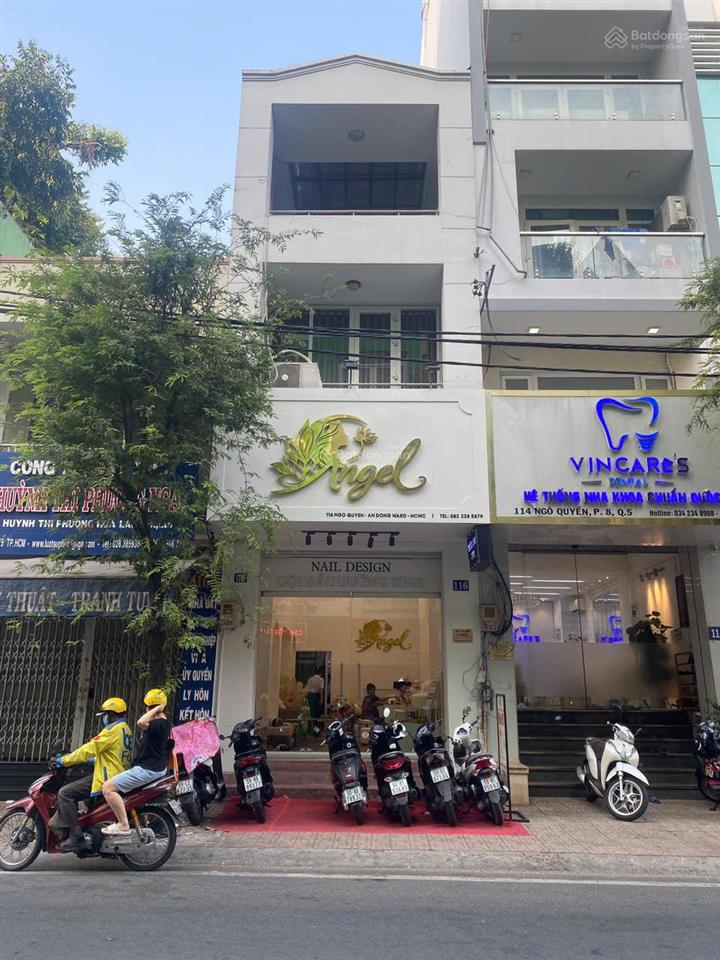 Bán nhà hiếm 2 mt trước sau ngô quyền p8 quận 5 dt 4,05 x 20m cn 81m2 kc 4 tầng giá 34 tỷ