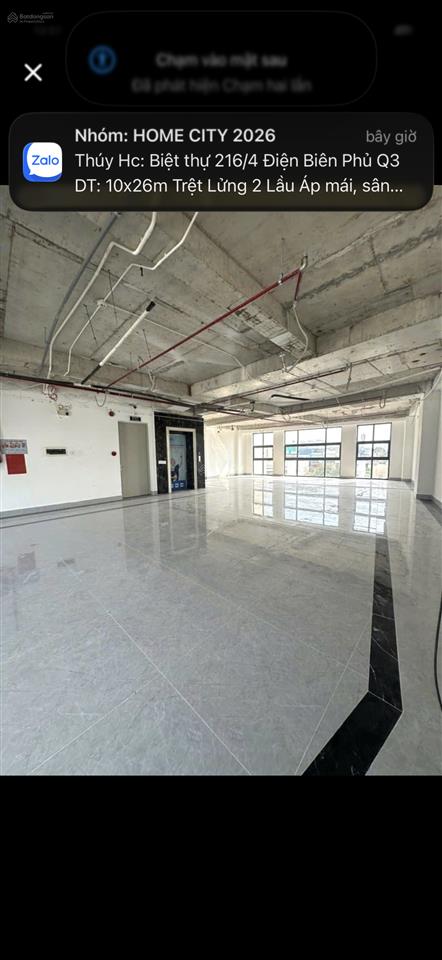 Cho thuê toà nhà mặt tiền 12m võ thị sáu quận 3