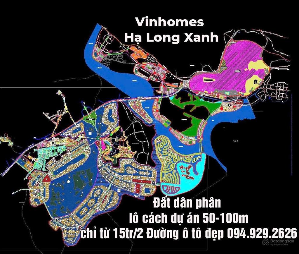Bán đất đối diện vin hạ long xanh, 471m2, mặt tiền 26,5m, tách 5 mảnh không mất ít đất nào