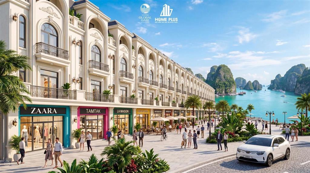 Bán căn liền kề mặt bãi tắm biển 66m2 vin hạ long xanh giá đầu tư, xây thô 4 tầng, sổ lâu dài