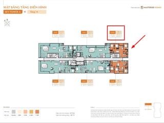Chính chủ cắt lỗ  căn góc 3n  cùng tầng duplex  tòa sky tower a đan phượng (masteri sky quarter)