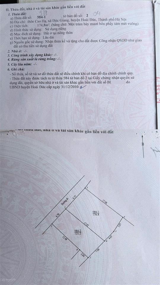 Chính chủ gồng lãi hết nổi  cắt lỗ sâu siêu phẩm 175m2 hoài đức xây chung cư mini!