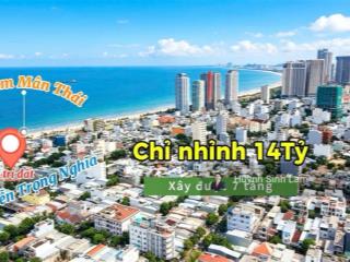 Giảm 2 tỷ! bán nhà mặt phố  nguyễn trọng nghĩa  sát bãi tắm mân thái  115m2  xây cao tầng