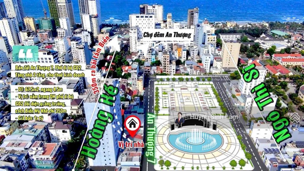 Giảm 15%! bán nhanh lô đất an thượng 7  67,5m²  ngay tuyến phố đi bộ an thượng  giá 17,5 tỷ