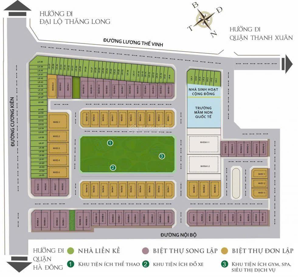 Quỹ căn biệt thự the president park hót nhất mễ trì từ 200500m2, mặt công viên, 80160 tỷ/căn