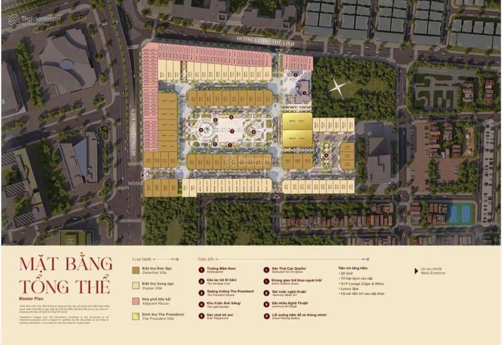 Quỹ căn biệt thự the president park hót nhất mễ trì từ 200500m2, mặt công viên, 80160 tỷ/căn
