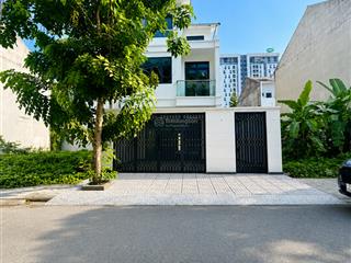 Bán biệt thự kdc phú hữu  khang an, dt 160m2 (8x20) nhà hoàn thiện ngoài, thô bên trong, sổ hồng