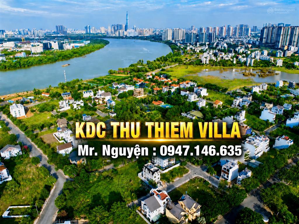 Bán lô đất biệt thự có 2 mặt tiền trước sau kdc thủ thiêm villa, kdc đáng sống nhất thạnh mỹ lợi