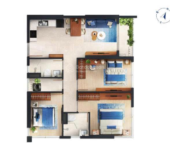 Giỏ hàng độc quyền  đặc quyền 3 phòng ngủ góc rẻ nhất tại monrei saigon