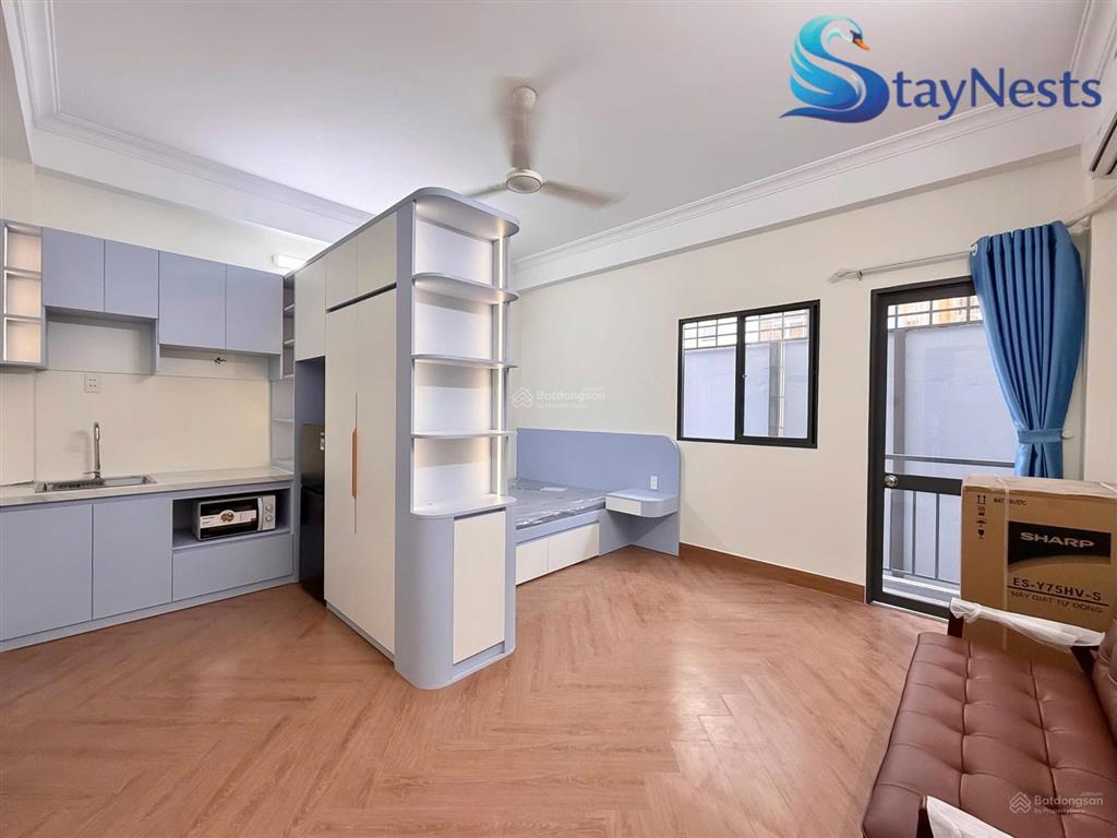Studio ban công, tách bếp full nội thất, máy giặt riêng  cho nuôi pet