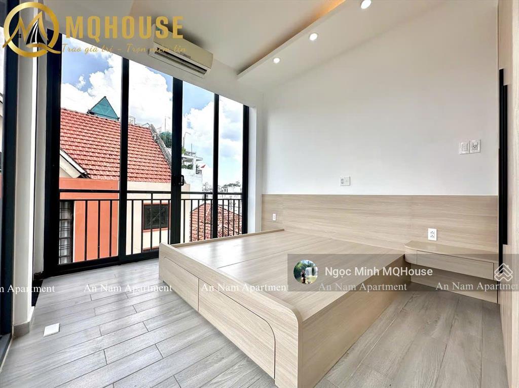 Studio 1pn  tách bếp ban công rộng 45m2 siêu mới. nhà có thang máy hầm xe, ở liền được. chỉ 8tr5
