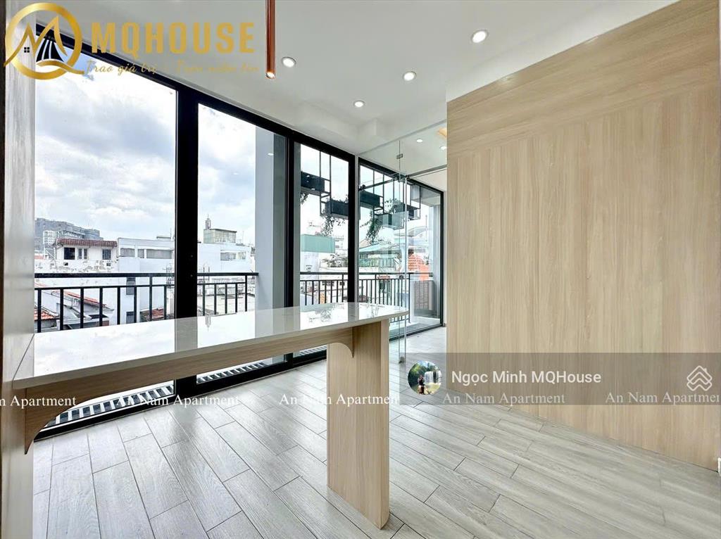 Studio 1pn  tách bếp ban công rộng 45m2 siêu mới. nhà có thang máy hầm xe, ở liền được. chỉ 8tr5