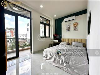 Khai trương nhà mới xây 100%, căn hộ 1pn tách bếp. nội thất đầy đủ, mg riêng. có bãi oto ngay nhà