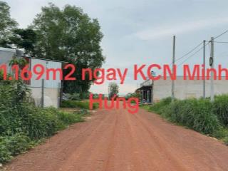 Bán lô đất đường số 40 minh hưng đồng nai dt 1169m2 nằm ngay kcn minh hưng thích hợp xây dựng trọ