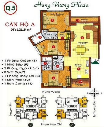 Chính chủ cần bán căn hộ chung cư hùng vương plaza , 130m2, 3pn, giá 9 tỷ . 0901 006 *** phát