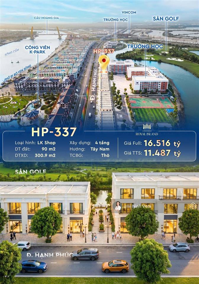 Căn shophouse nằm trên trục đường 51m, trường học sau nhà, công viên trước cửa, dòng tiền ổn định.