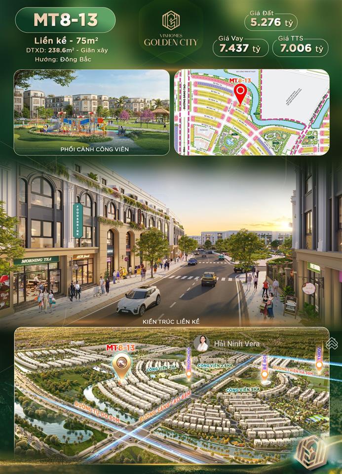 Gần 5 tỷ sở hữu ngay căn 75m² tại vinhomes golden city dương kinh