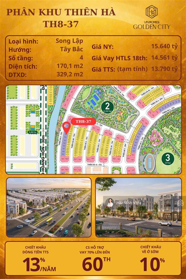 Giá chỉ hơn 13 tỷ, áp dụng voucher thì chỉ chưa đến hơn 9 tỷ là anh chị đã nhận nhà đẹp giá trị tốt